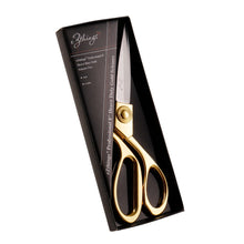 Cargar imagen en el visor de la galería, eZthings Heavy Duty Gold Scissors in Black Packaging for Arts and Craft Fabrics Cutting