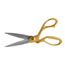 Cargar imagen en el visor de la galería, eZthings Heavy Duty Scissors with gold handles for cutting fabrics, papers, and carpets, suitable for both hobby and commercial use.
