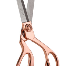 Cargar imagen en el visor de la galería, eZthings heavy duty scissors with copper finish and sharp blades for cutting fabrics, papers, and carpets in arts and crafts.