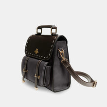 Load image into Gallery viewer, Bumblebee vegan leather backpack with multiple compartments, stylish design, perfect for professionals seeking style and functionality.