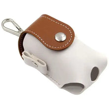Cargar imagen en el visor de la galería, Mini leather golf ball pouch with snap closure and clip, perfect for carrying golf balls and tees on the course.