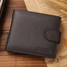 Cargar imagen en el visor de la galería, Men's premium leather wallet made from genuine leather, showcasing a sleek and sophisticated design for everyday use.