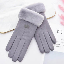 Load image into Gallery viewer, Winter Thick Plush Gloves in grey, offering maximum warmth and comfort, made from plush materials for cold weather insulation.