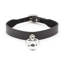 Cargar imagen en el visor de la galería, Elegant leather collar bell choker with adjustable fit and durable premium leather, featuring a whimsical bell for unique charm.