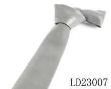 Cargar imagen en el visor de la galería, Gray polyurethane leather tie for men, showcasing sleek and modern design, perfect for bold fashion statements and style upgrade.