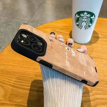 Cargar imagen en el visor de la galería, Luxury Leather Sneaker Phone Case on iPhone, sleek smart design, high-quality protection, stylish suede label, elevates fashion statement.