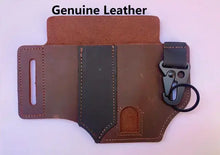Cargar imagen en el visor de la galería, Tactical multi-tool belt leather bag with compartments, vegan leather, durable design. Ideal for efficient tool organization.