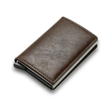 Cargar imagen en el visor de la galería, RFID Black Magic Trifold Vegan Leather Slim Mini Wallet - Compact and Secure