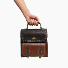 Load image into Gallery viewer, Bumblebee vegan leather backpack with sleek design and multiple compartments, perfect for professional style and organization.