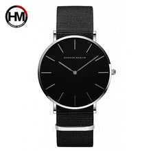 Cargar imagen en el visor de la galería, Sleek black dial watch with minimalist design, featuring a durable black strap. Ideal for both casual and formal wear.
