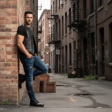 Load image into Gallery viewer, REED Men's Soft Durable Motorcycle Leather Vest Black, 2 Inside Pockets - Imported