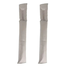 Cargar imagen en el visor de la galería, Two beige PU leather seat gap fillers for car seats, designed to prevent clutter and enhance interior with a leakproof, durable finish.