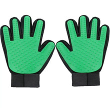 Load image into Gallery viewer, Amazing Grooming Gloves with dual-sided green pads for effective pet grooming