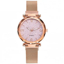 Cargar imagen en el visor de la galería, Rose Gold Women's Watch with Mesh Bracelet and Sleek Design