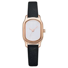 Charger l'image dans la galerie, Oval Dial Retro Watch with vintage-inspired design, featuring a rose gold case and black strap, perfect for adding elegance to any outfit.