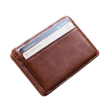 Cargar imagen en el visor de la galería, Premium leather magic wallet with sleek design and card slots, offering stylish and organized functionality.