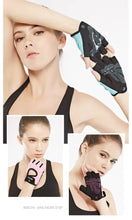 Load image into Gallery viewer, Woman wearing Fitness Sport Gloves showcasing grip and comfort for enhanced workouts.