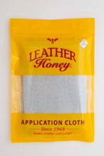 Load image into Gallery viewer, Lint-Free Application Cloth in yellow Leather Honey packaging for leather cleaning and conditioning, lint-free and smooth application.