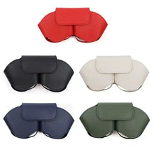 Load image into Gallery viewer, Colorful leather cases for AirPods Max headphones in red, black, white, blue, and green, showcasing style and protection.