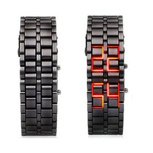 Load image into Gallery viewer, Digital Lava Wrist Watch with faceless design and bright LED time display.
