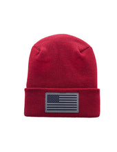 Charger l'image dans la galerie, American Flag Beanie - H-Stitch Circular Knit Cuffed Beanie - Patented Design and Made in USA