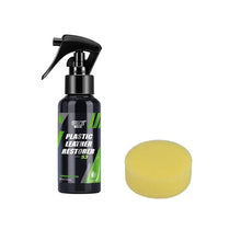 Cargar imagen en el visor de la galería, Plastic Leather Restorer with application sponge for restoring car interiors.