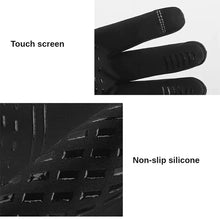 Load image into Gallery viewer, Close-up of Touch Cold Waterproof Gloves showcasing touchscreen fingertips and non-slip silicone grip features.