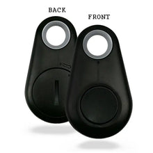 Load image into Gallery viewer, Black Key GPS Tracker Alarm Sensor Device showing front and back view, sleek design, compatible with iOS and Android.