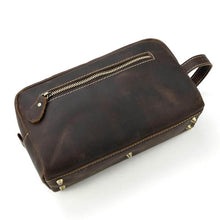 Cargar imagen en el visor de la galería, The Wanderer Toiletry Bag - Genuine Leather Toiletry Bag with durable design, ideal for organizing travel essentials.