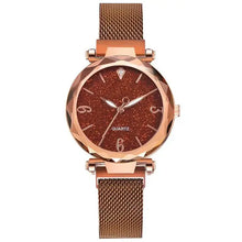 Cargar imagen en el visor de la galería, Rose gold women's watch with sleek design and luxurious finish, perfect for adding elegance to casual and formal outfits.