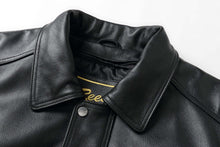 Load image into Gallery viewer, REED Men's American Style Bomber Leather Jacket - Imported, featuring genuine leather and classic design for comfort and durability.