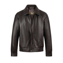Load image into Gallery viewer, REED Men's American Style Bomber Genuine Leather Jacket, sleek and stylish imported luxury outerwear for modern, timeless look