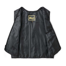 Load image into Gallery viewer, Interior view of REED Men's American Style Bomber Genuine Leather Jacket with brand label, showcasing quality construction and lining.