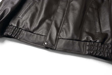 Load image into Gallery viewer, REED Men's American Style Bomber Genuine Leather Jacket close-up, showcasing luxurious soft leather and classic design.