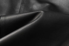 Cargar imagen en el visor de la galería, Luxurious black REED leather hide with soft, durable texture, ideal for crafting unique art pieces, featuring an antique finish.