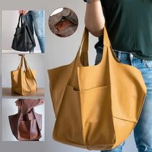 Load image into Gallery viewer, Vegan leather women's shoulder bag in multiple colors, spacious and luxurious design