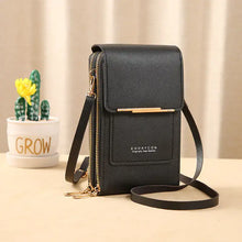 Charger l'image dans la galerie, Anti-Theft Leather Bag with RFID protection and shoulder strap, perfect for security and style on the go. Ideal Mother's Day gift.