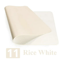 Cargar imagen en el visor de la galería, Rice White leather suede desk mat for stylish workspace protection