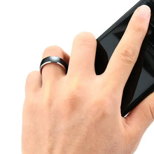 Cargar imagen en el visor de la galería, Person using smartphone with eThings Smart Ring, showcasing waterproof NFC technology and seamless connectivity.