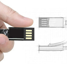 Cargar imagen en el visor de la galería, Close-up of a Leather Mini Micro USB Bracelet Charger with design sketches in the background.