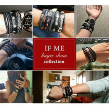 Charger l'image dans la galerie, Collection of multilayer leather bracelets showcased on different wrists, emphasizing style and versatility in various settings.