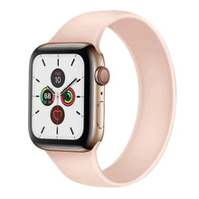 Load image into Gallery viewer, Apple Watch 5 with a blush pink band, showcasing fitness tracking display, stylish and comfortable for everyday wear.