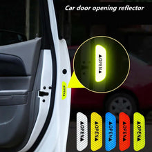 Load image into Gallery viewer, Car door with illuminated reflective strip for increased visibility and safety, showcasing various color options.