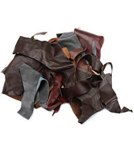 Load image into Gallery viewer, Assorted garment leather scraps ideal for crafts, featuring high-quality cowhide remnants from leather jacket production.