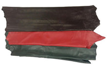 Cargar imagen en el visor de la galería, Reed lambskin leather hides in various colors, showcasing soft and supple textures ideal for crafting luxurious fashion pieces.