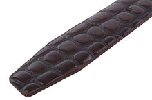 Load image into Gallery viewer, Crocodile print men's PU leather dress belt, brown with polished nickel buckle, perfect for dress, casual, or jeans by REED.