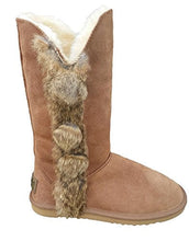 Cargar imagen en el visor de la galería, REED women's boots in suede leather with real fur trim and 13 inch shaft