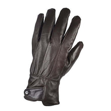Cargar imagen en el visor de la galería, Reed men's genuine leather touchscreen driving glove with warm lining for winter use, stylish brown design, imported quality