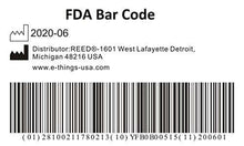Cargar imagen en el visor de la galería, FDA bar code with distributor information and website URL