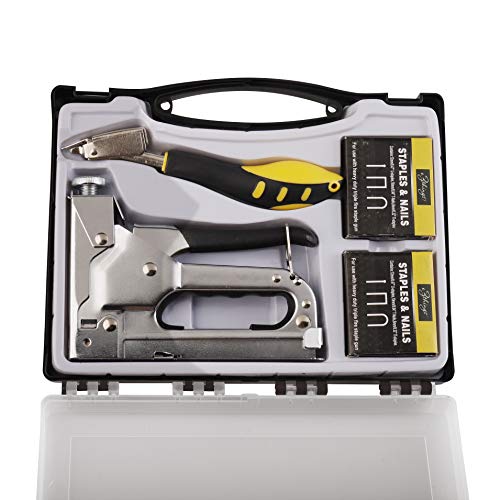 eZthings Staple Gun Professional Stapler Tool Set - 3 in 1 Heavy Duty